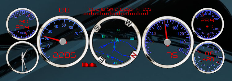 horizintal compass rpm speed obd