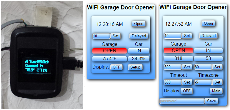 Arduino ESP8266 WiFi Garage Door Opener