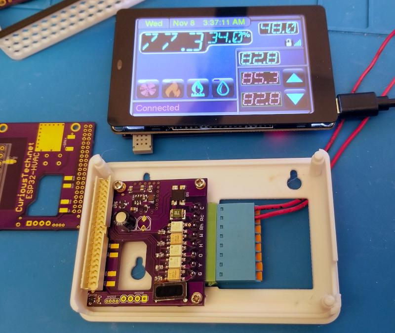 Arduino ESP32 HVAC Thermostat open source hardware