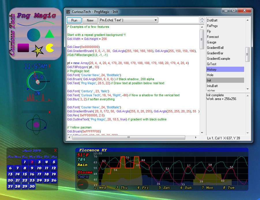 PngMagic editor and graphics